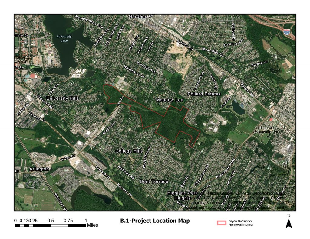 Baton Rouge to buy vacant land along Bayou Duplantier and Ward Creek